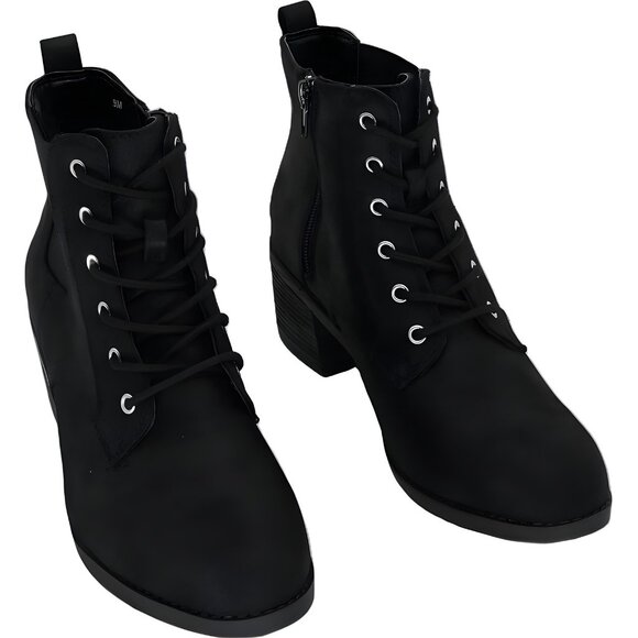 Bella Vita Bismark Black Lace-Up Ankle Boots Women's US 9M - Picture 1 of 6
